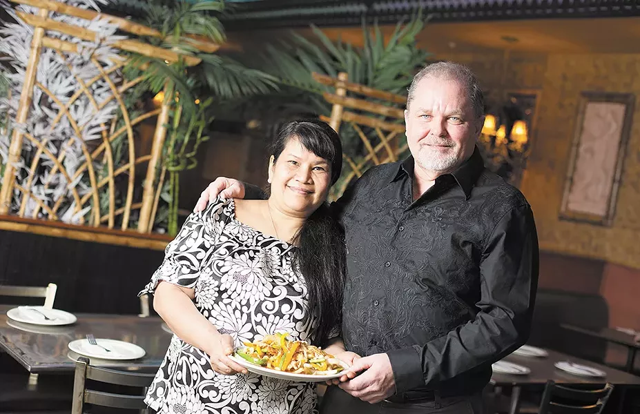 The Beryl, left, is part of a mini-empire of five local restaurants. Tom Burgess and wife Matavee, above, now own four local Thai restaurants. - YOUNG KWAK