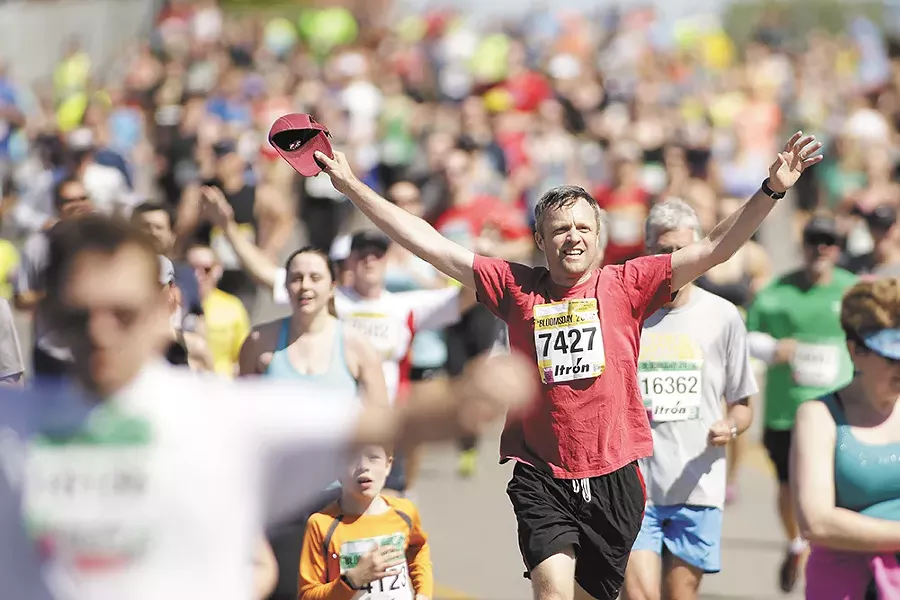 The finish line at Bloomsday 2016. - YOUNG KWAK