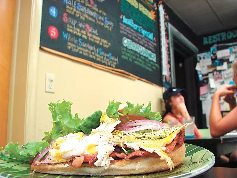 In addition to pies by the slice, Pie Hut offers sandwiches, quiche and pot pies. - CARRIE SCOZZARO