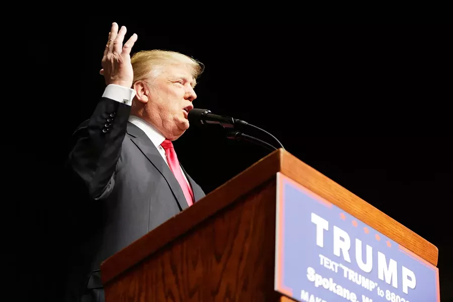 Donald Trump in Spokane over the summer. - YOUNG KWAK