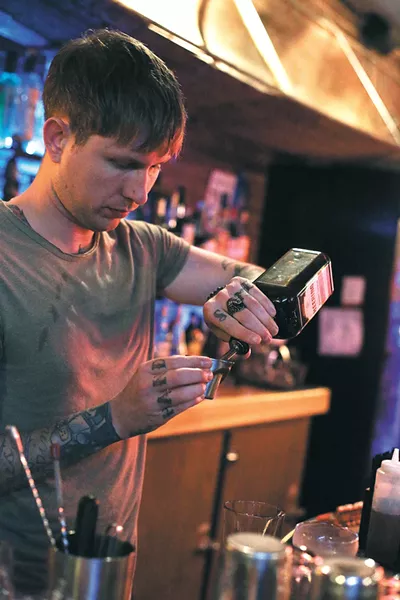 Shawn Heale, a bartender at Garageland, often makes a "Remember the Maine," as a "surprise" cocktail. - YOUNG KWAK