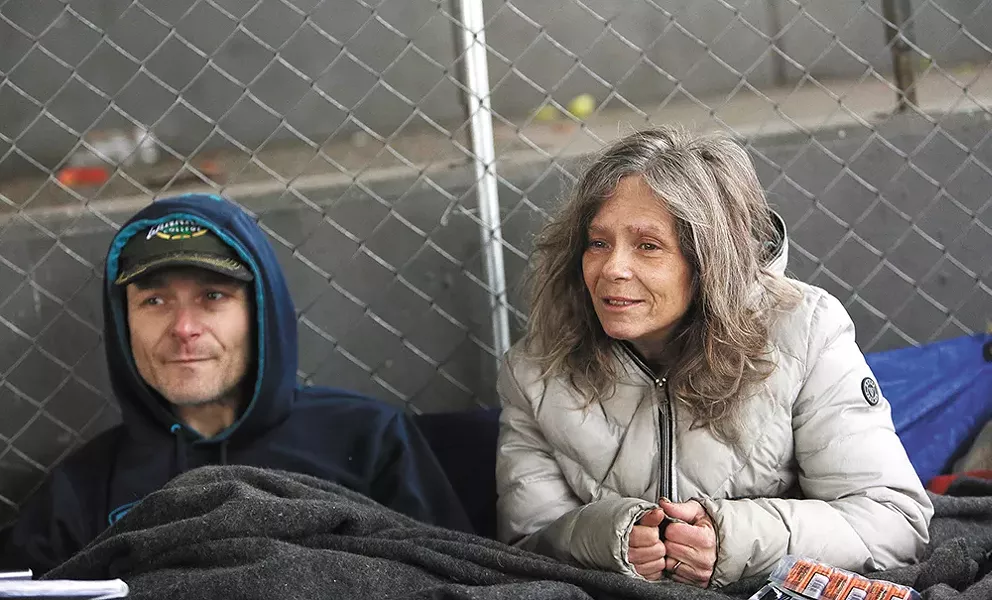 Bill and Linda Skelton have been married for 25 years. They've stuck together on the streets for about five years. - YOUNG KWAK
