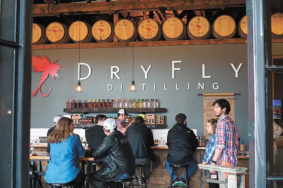 Visitors can sample spirits and buy bottles at the new tasting room. - CHRIS LOZIER