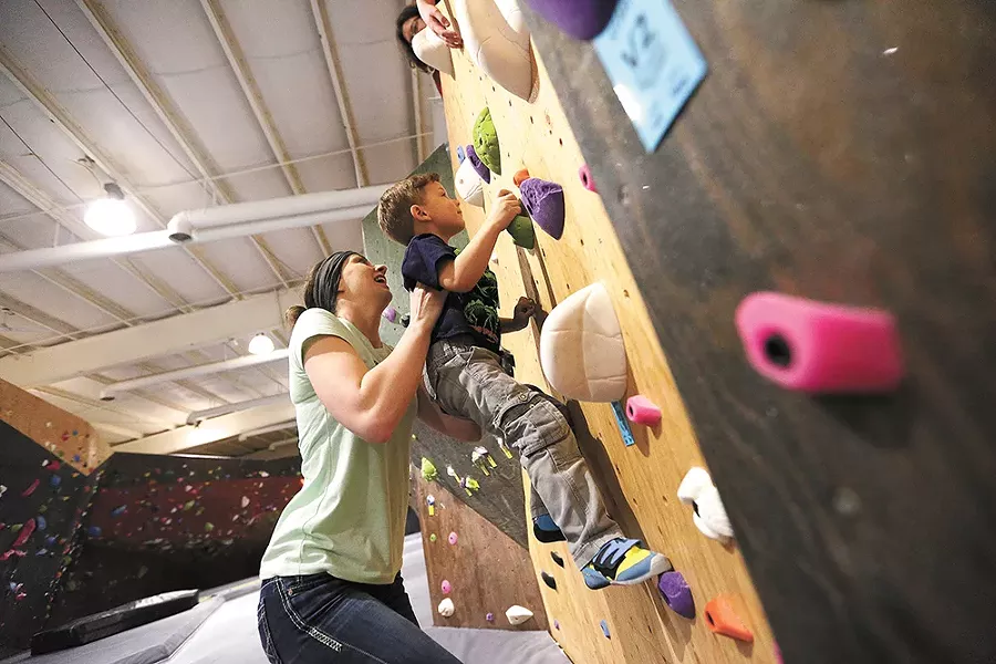 Rock cliimbing can be fun for all ages.