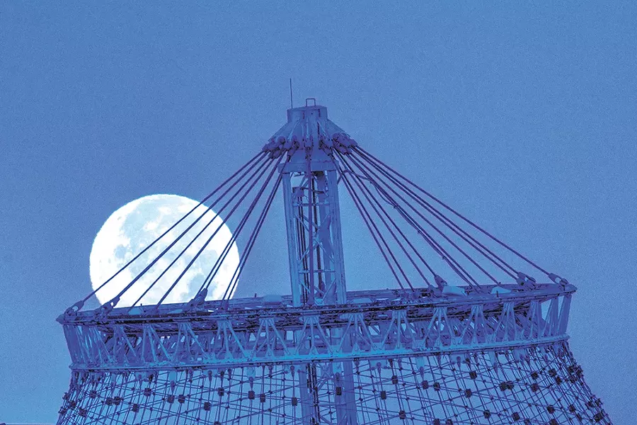 A photo from the series "Moon Over Spokane" by Pat Schilling