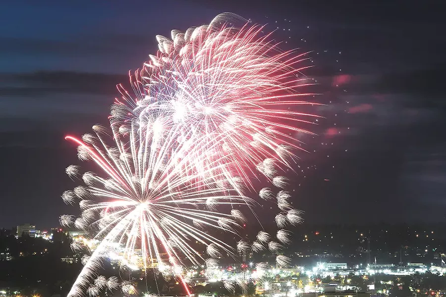 Fireworks over Riverfront Park. |YOUNG KWAK photo