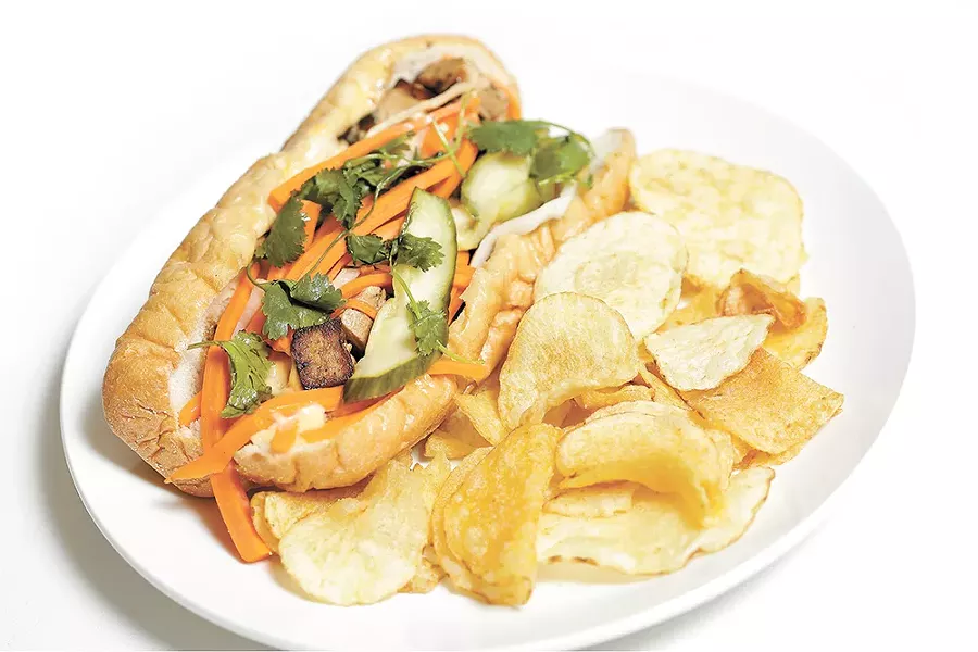 Ruins’ banh mi with tofu can sate any vegetarian appetite. - YOUNG KWAK
