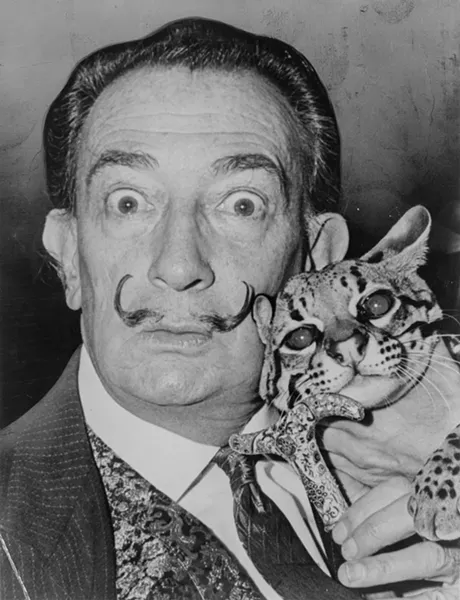 Surrealist painter Salvador Dalí - ROGER HIGGINS, WORLD TELEGRAM STAFF PHOTOGRAPHER, VIA WIKIMEDIA COMMONS