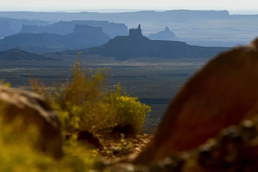 The Valley of The Gods inside Bears Ears National Monument, near Blanding, Utah, Aug. 23, 2017. Parts of the sprawling region of red-rock canyons, towering mesas and ancient Native American sites in southeastern Utah could lose their strict federal protection as a national monument, under a recommendation that Interior Secretary Ryan Zinke is expected to issue on Aug. 24. - ALEX GOODLETT/THE NEW YORK TIMES