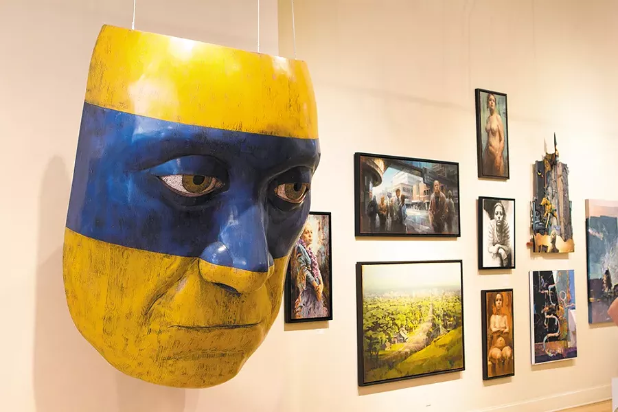 Michael de Forest's "The Mask" at Art Spirit Gallery. - EMMA ROGERS