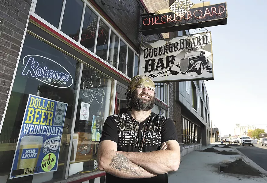 Checkerboard owner Ian Maye has started a GoFundMe page to help his bar, which struggled during construction on East Sprague. - YOUNG KWAK