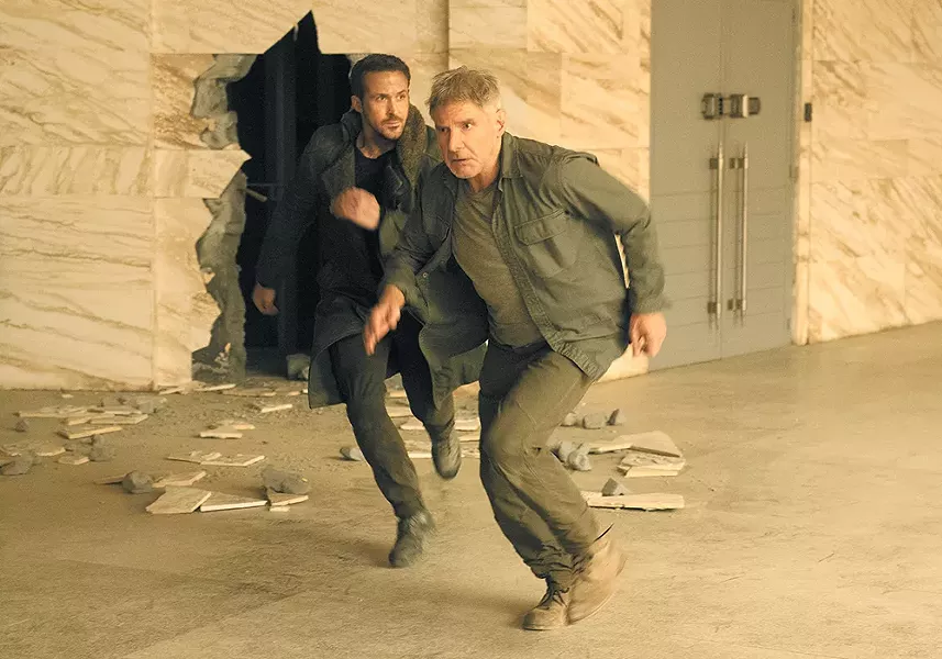 Real or replicant? Ryan Gosling and Harrison Ford get to the bottom of things in Blade Runner 2049.
