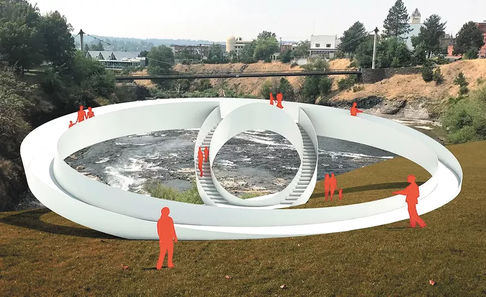 Preliminary art designs for Riverfront Park by lead artist Meejin Yoon.