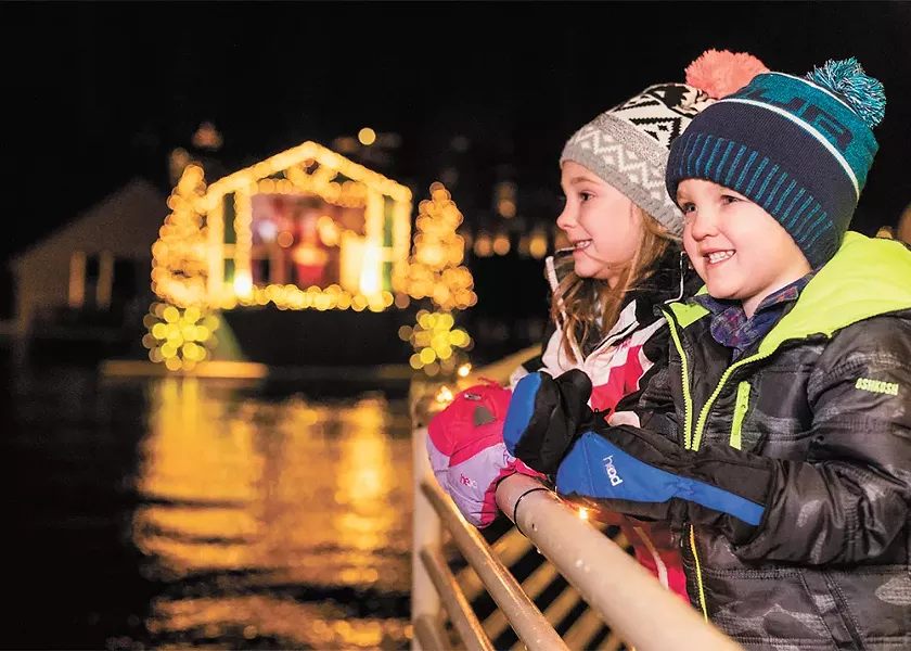 Holiday lights cruises run daily at the Coeur d'Alene Resort. - CDA RESORT