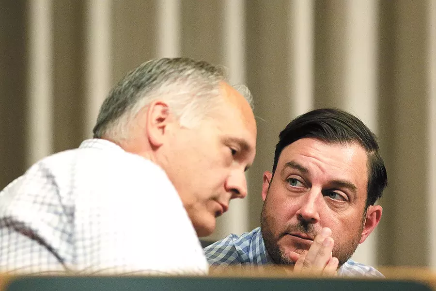 Spokane City Council President Ben Stuckart (right) says the state has "actually cut the city's marijuana revenue and the percentage we get." - YOUNG KWAK