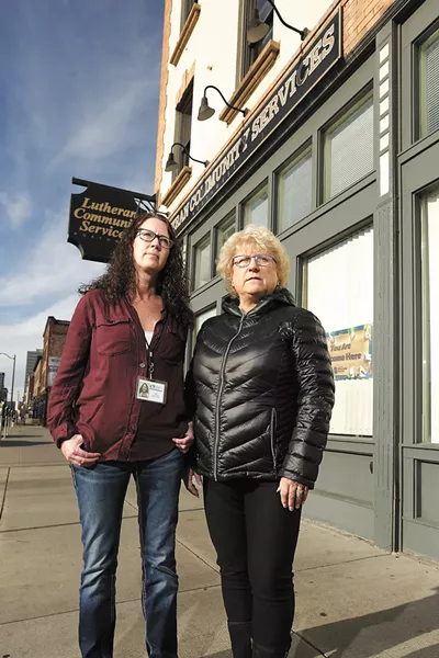 Advocates Carol Ulland (left) and Shannon Kapek help people in crisis. "They need to be believed," says Kapek. - YOUNG KWAK