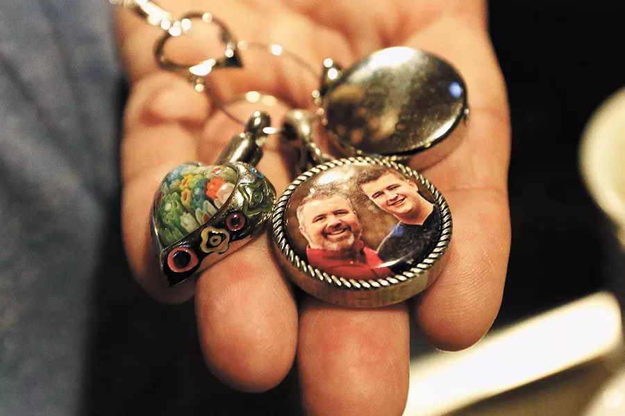 Ami wears charms that hold the ashes of the men who were taken from her. - YOUNG KWAK