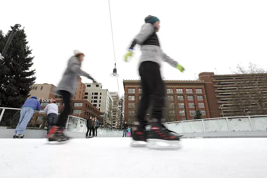 Open for less than a month, Riverfront Park's ice ribbon is already paying dividends. - YOUNG KWAK