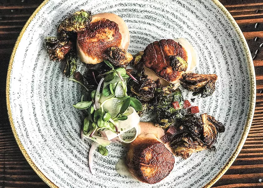 Vine & Olive's diver scallops. - COURTESY VINE & OLIVE