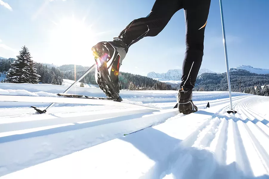 Cross-country skis are a good option.