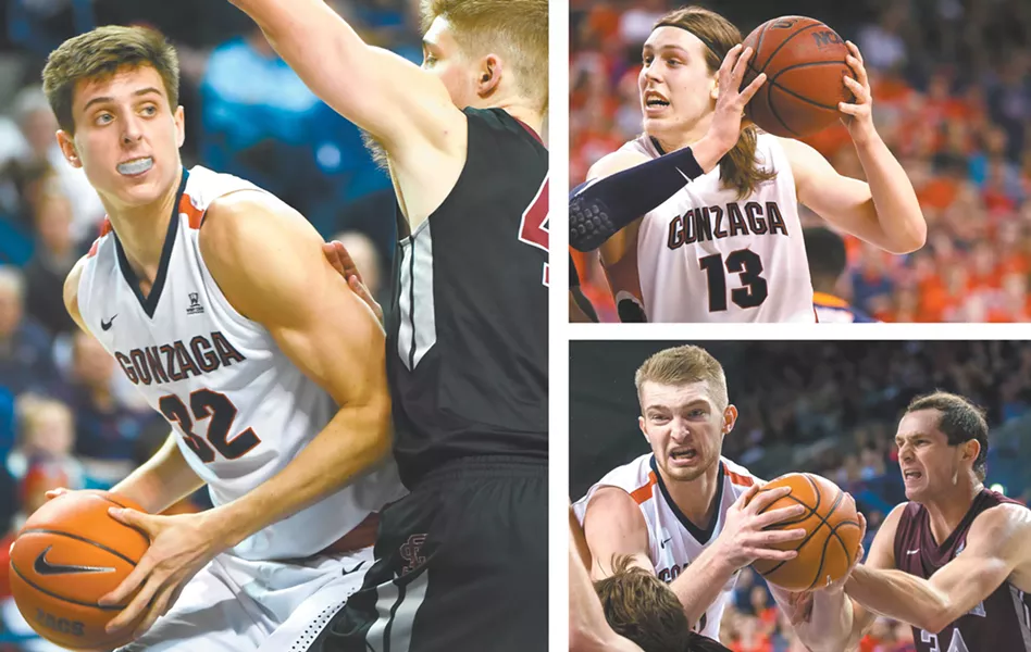 (Clockwise from left) Zach Collins, Kelly Olynyk and Domantas Sabonis are all making a mark in the NBA.