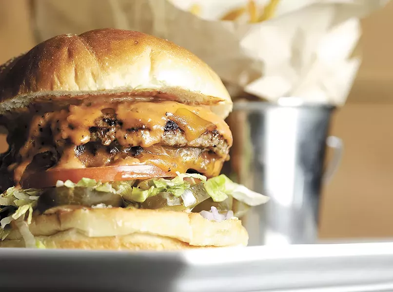 Timber Gastro Pub's Run of the Mill Burger. - YOUNG KWAK