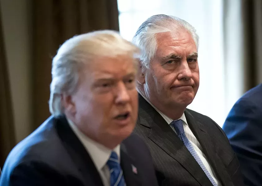 President Trump announced, on Twitter of all places, that Secretary of State Rex Tillerson was out of a job. - DOUG MILLS/THE NEW YORK TIMES
