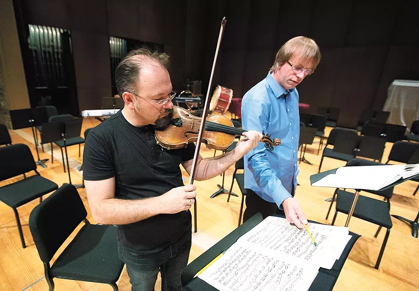 Mateusz Wolski, left, solos this weekend for conductor Eckart Preu. - YOUNG KWAK
