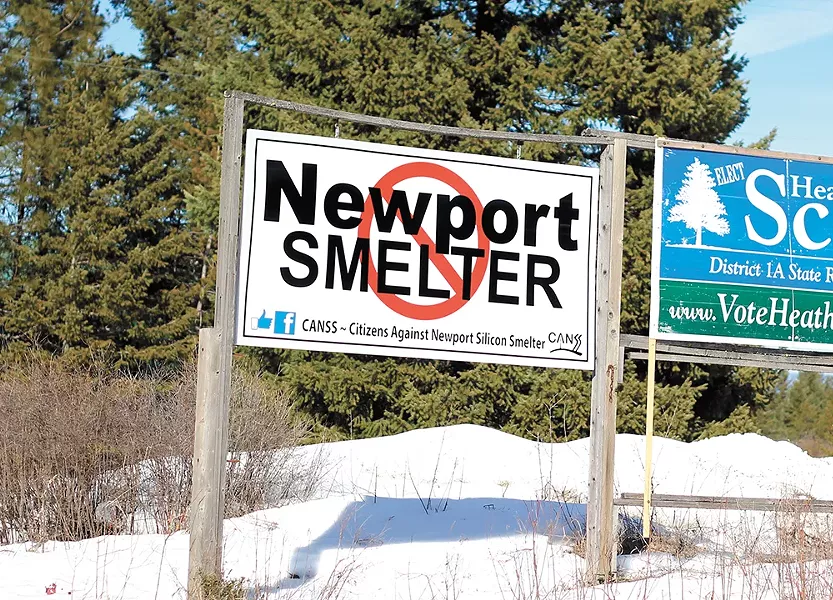 A sign near the site of the proposed smelter. - QUINN WELSCH PHOTO