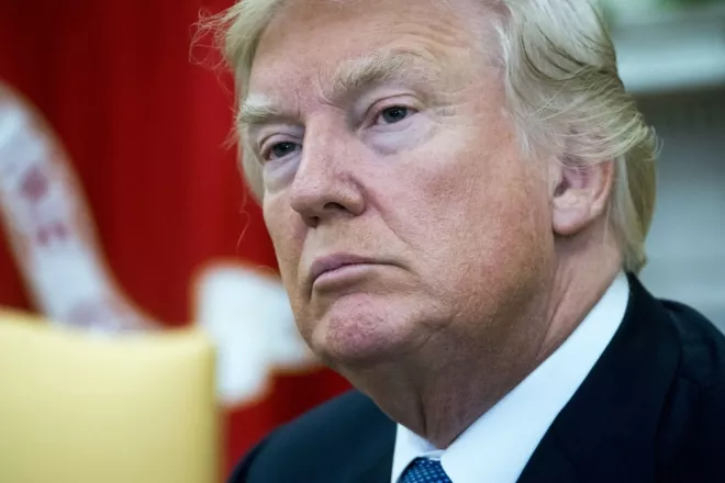President Trump pointing to Hillary Clinton as the Russia investigation heats up. - DOUG MILLS/THE NEW YORK TIMES