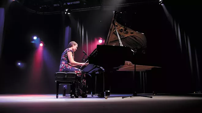 Liz Rognes enjoying a rare chance to perform thanks to Inland Sessions.