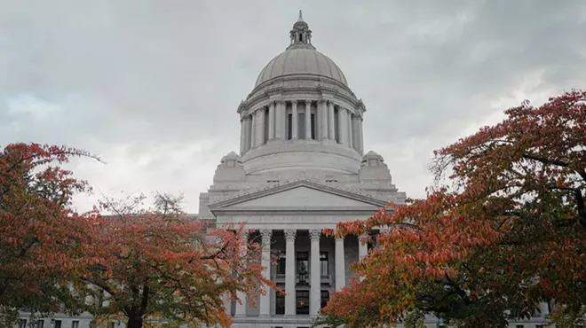 The Washington State Capitol Building, also known as the Legislative Building, Oct. 21, 2020, in Olympia.