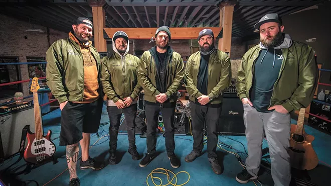 From left: Tyler Poole, Nik Michaels, Ryan Stocks, Adam Darling and Jon Kuritz of Live From Somewhere.