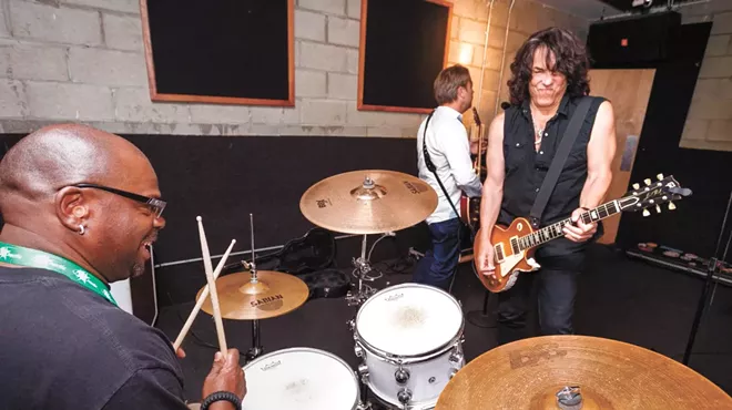 Paul Stanley of KISS (right) and Rock Camper Pistol Crockett