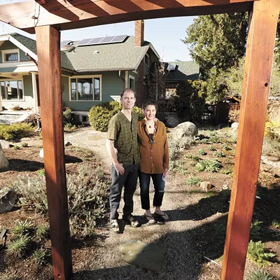 Ethan and Kirsten Angell replaced their lawn with water-efficient plants as part of the SpokaneScape program.
