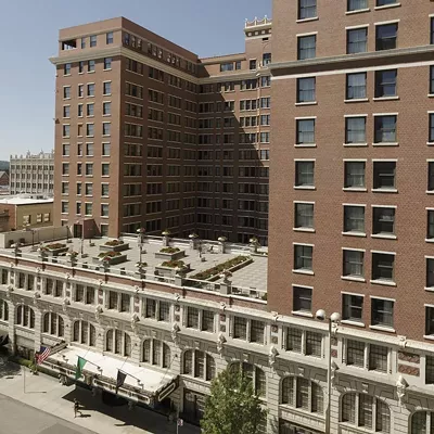 The allegedly haunted Historic Davenport Hotel.