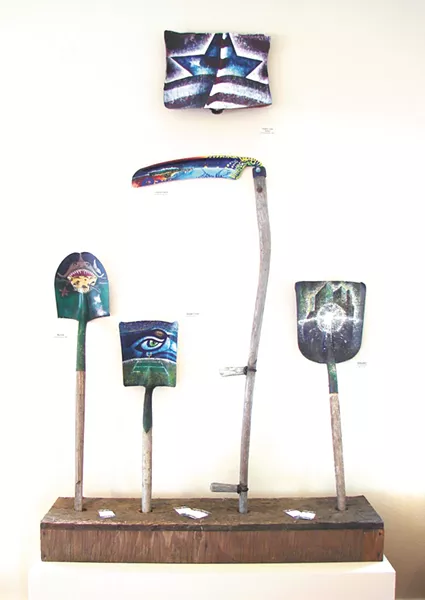 Upcycled art piece by Jeff Manderville.