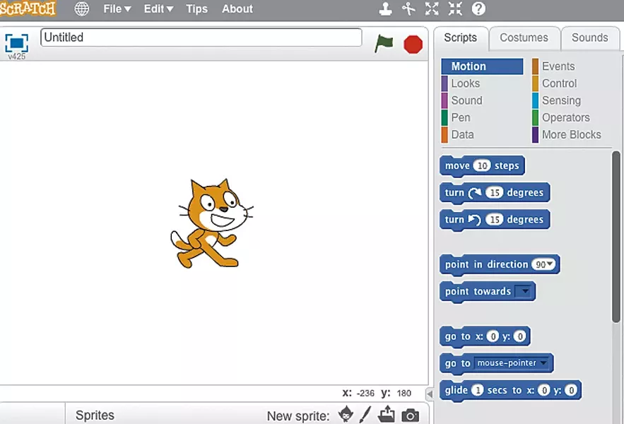A "sprite" that kids can control using Scratch - NATALIE WILLIAMS