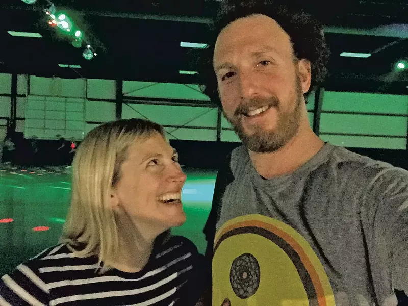 Angela and Ryan at Skateland