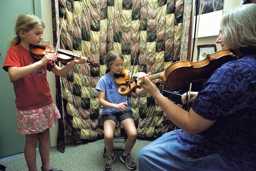 Caroline Swayze, Hadley Stockwell and instructor Sarah Hotchkiss