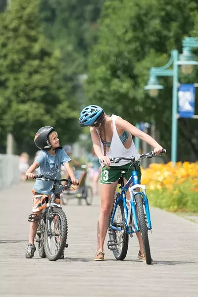 Charlie Jennings, 6, of Williston, with his big sister Laura Jennings, 16