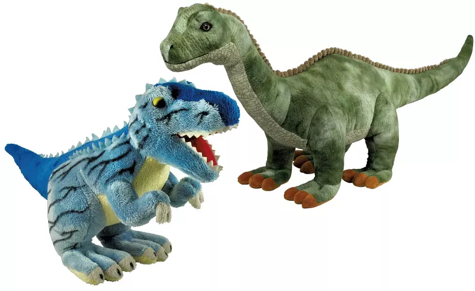 Cuddle Zoo plush dinosaurs, $3.95 to $29.95, depending on size; available at Buttered Noodles, Homeport, Shelburne Supermarket and Kidstructive Fun at the Burlington Town Center