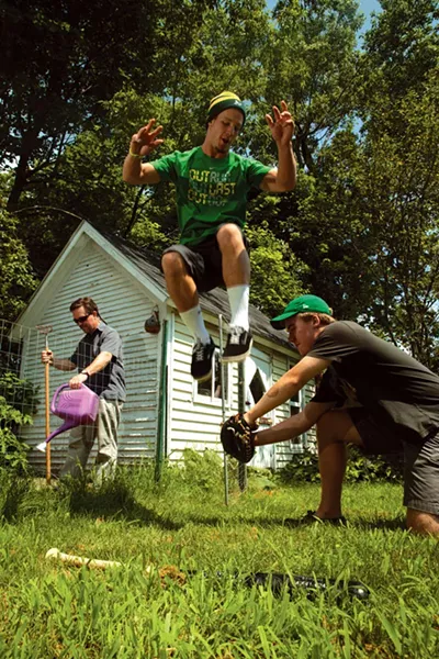 Herschel "Boog" Powell and the Pines having some fun at home