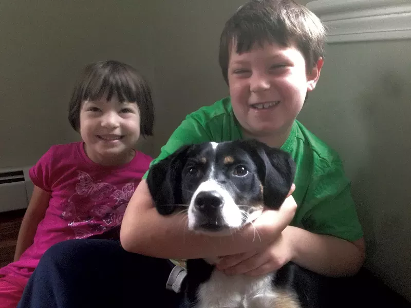 Ivy and Graham with pup Ginger
