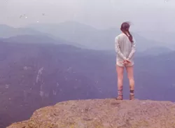Paula Routly in the Adirondacks, 1976