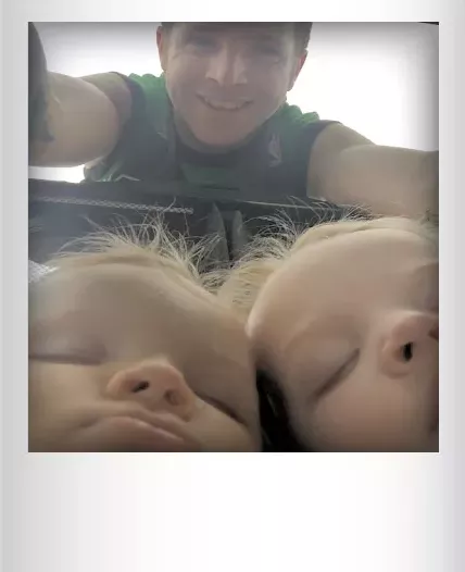 Andrew Ede with Jude and Margot last month in Essex Junction. Submitted by Andrew Ede, Essex Junction