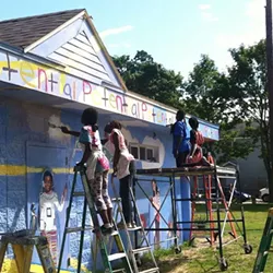 Painting in progress - COURTESY OF MAGGIE STANDLEY