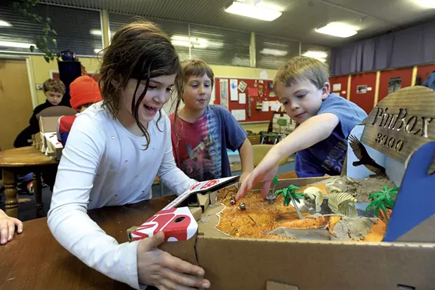 Students at River Rock School's after-school program - JEB WALLACE-BRODEUR