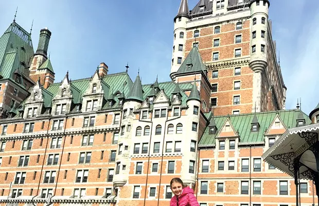 Mira in front of the Frontenac