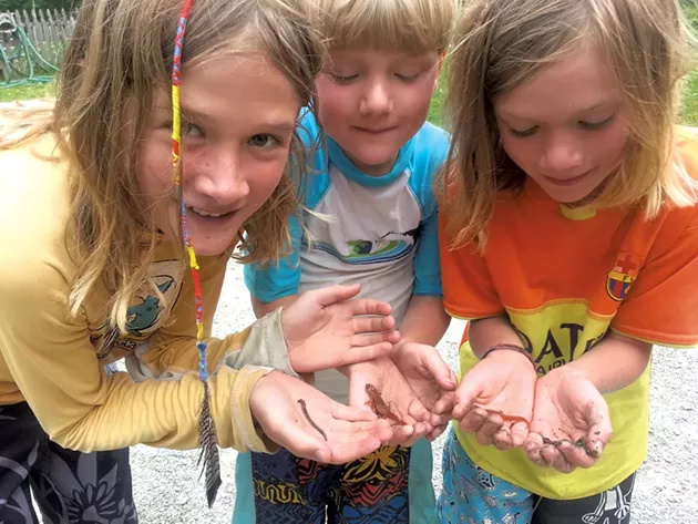 Challenge participants show off small creatures - COURTESY OF VERMONT STATE PARKS